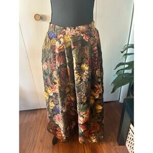 Vintage 90s Ellen Tracy Floral Tapestry Maxi Skirt – Size 10 – Made in Korea